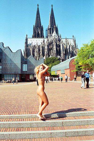 On a central square right next to the cathedral